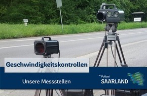Landespolizeidirektion Saarland: POL-SL: Geschwindigkeitskontrollen im Saarland / Ankündigung der Kontrollörtlichkeiten und -zeiten 4. KW 2025
