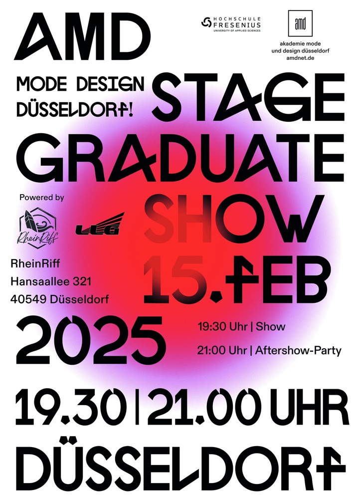 Einladung zur Graduate Fashionshow der AMD Akademie Mode & Design am 15. Februar in Düsseldorf