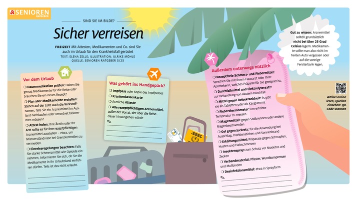 Gut vorbereitet in den Urlaub starten / Mit Attesten, Medikamenten und Co. ist man auf der sicheren Seite
